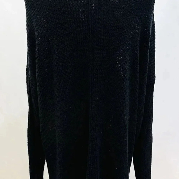 NWT SONOMA Women Long Sleeve Open Front Knit Black Long Cardigan Sweater Size 3X - Picture 10 of 14